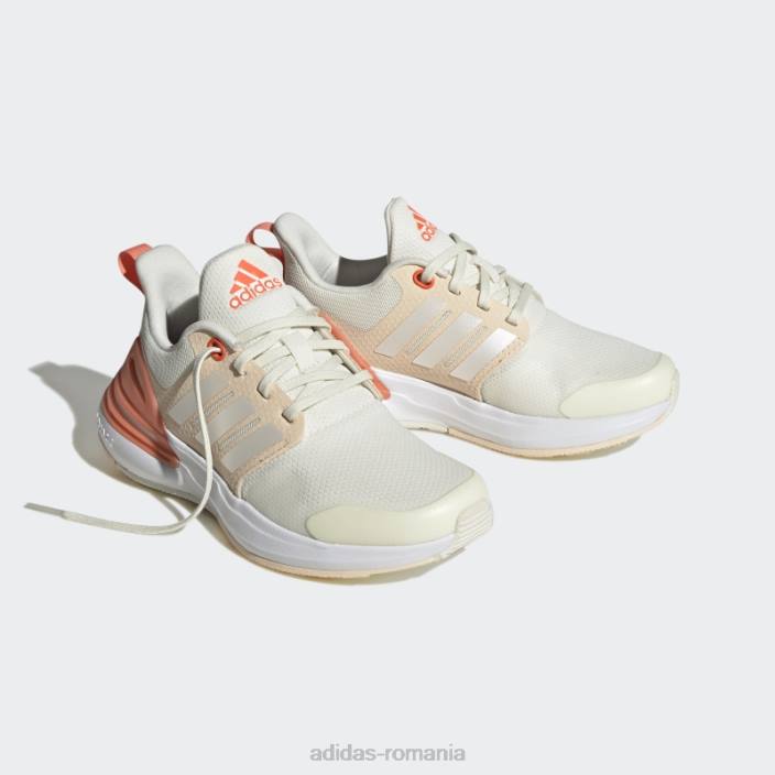 Adidas pantofi albi din dantela rapidasport bounce adidas copii alb/zero metalic/rosu 2JBN17775