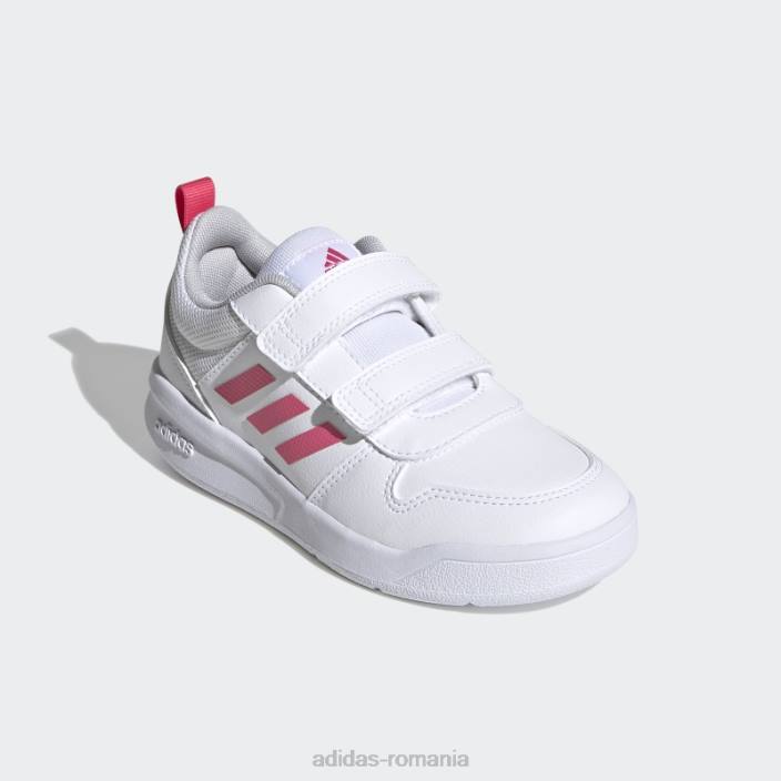 Adidas pantofi albi tensauri copii alb/roz real 2JBN18263