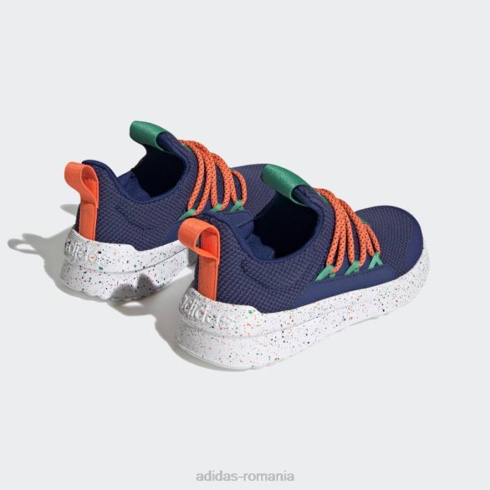 Adidas pantofi blue lite racer adapt 4.0 cu dantelă copii albastru/albastru închis/verde curte 2JBN17728
