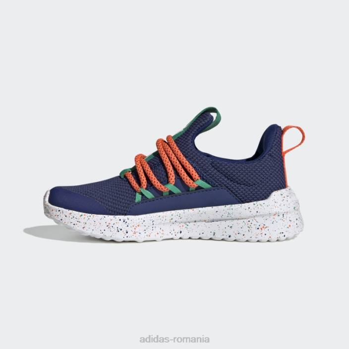 Adidas pantofi blue lite racer adapt 4.0 cu dantelă copii albastru/albastru închis/verde curte 2JBN17728