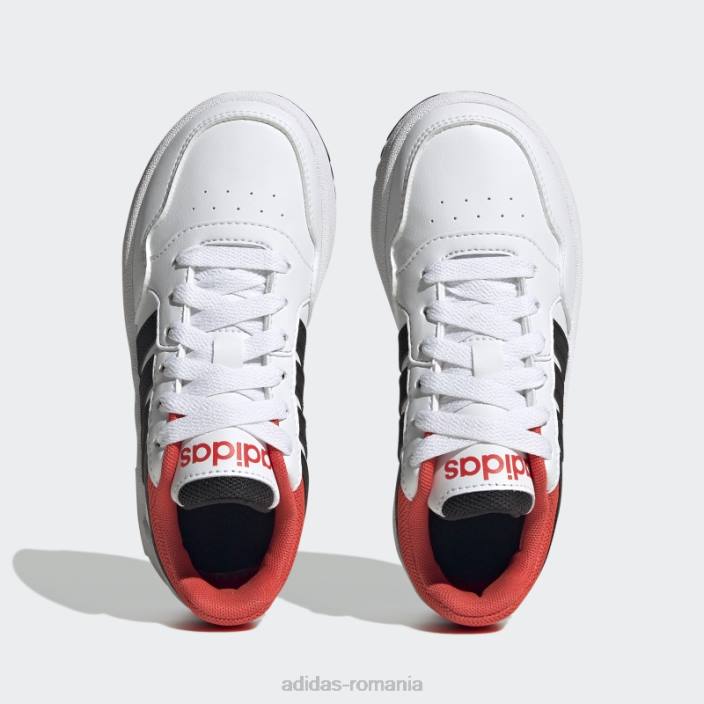 Adidas pantofi cerc alb copii alb/negru/rosu 2JBN11408