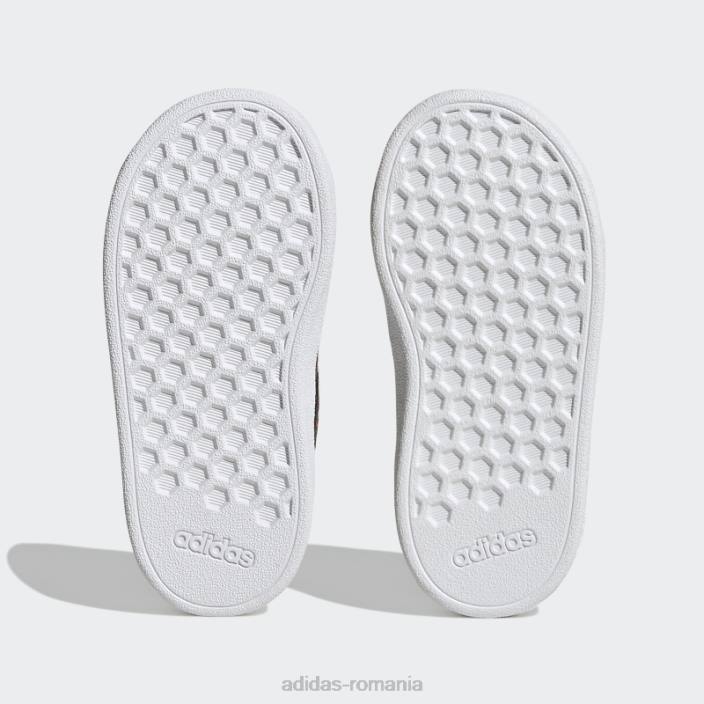 Adidas pantofi cu cârlig și buclă alb x disney grand court mickey copii alb/negru/stacojiu 2JBN11198