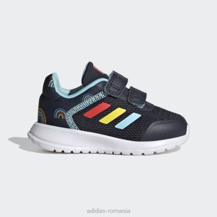 Adidas pantofi cu cârlig și buclă cu două curele tensaur run cerneală copii cerneală/portocaliu îndrăzneț/galben 2JBN17821