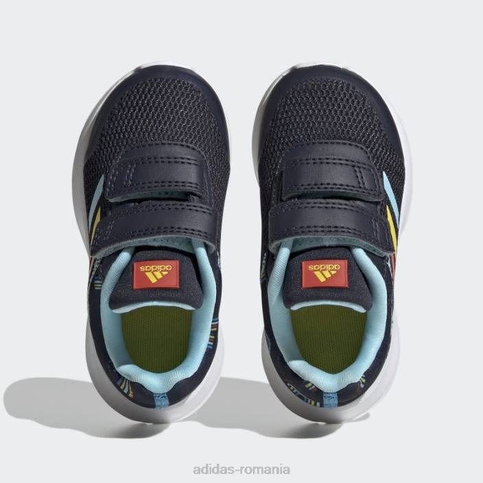 Adidas pantofi cu cârlig și buclă cu două curele tensaur run cerneală copii cerneală/portocaliu îndrăzneț/galben 2JBN17821