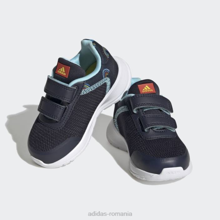 Adidas pantofi cu cârlig și buclă cu două curele tensaur run cerneală copii cerneală/portocaliu îndrăzneț/galben 2JBN17821