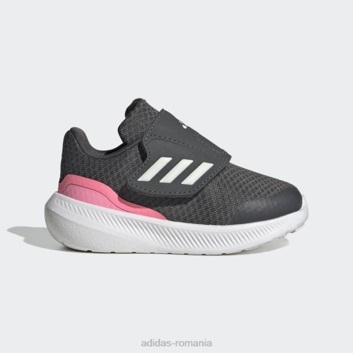 Adidas pantofi cu cârlig și buclă runfalcon 3.0 gri copii gri/alb/roz fascicul 2JBN17929