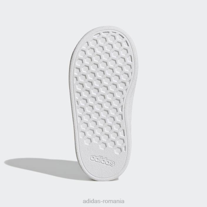 Adidas pantofi cu cârlig și buclă stil de viață grand court negri copii alb negru 2JBN17666