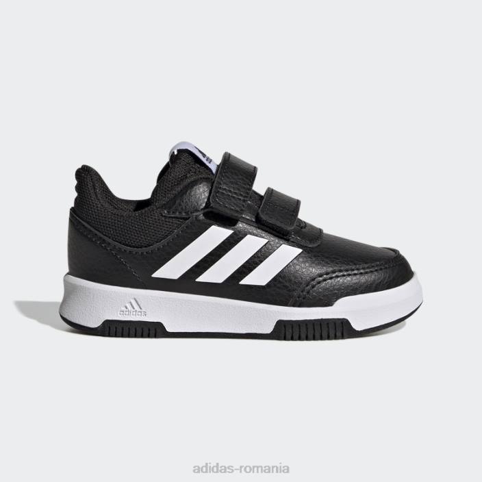 Adidas pantofi cu cârlig și buclă tensaur albi copii alb negru 2JBN17689