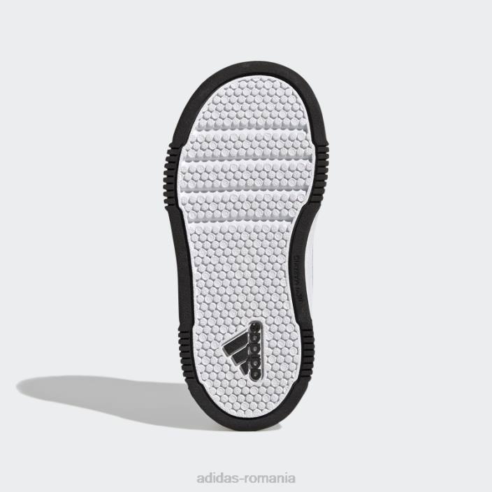 Adidas pantofi cu cârlig și buclă tensaur albi copii alb negru 2JBN17689