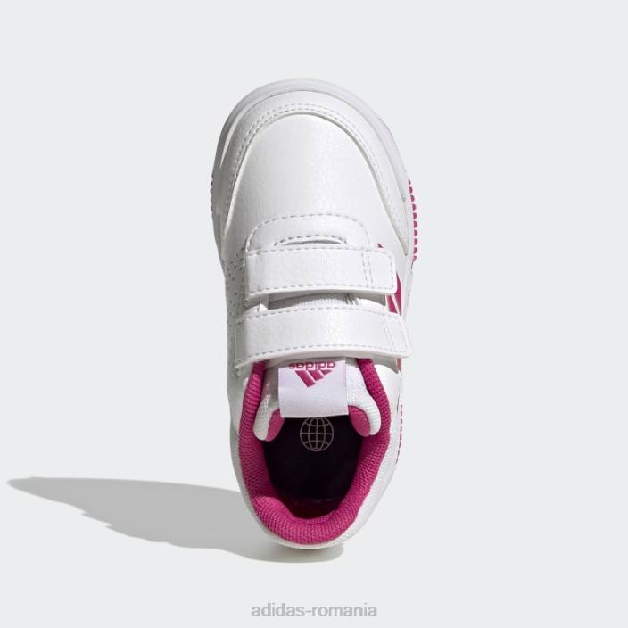 Adidas pantofi cu cârlig și buclă tensaur magenta real copii alb/magenta real/negru 2JBN17673