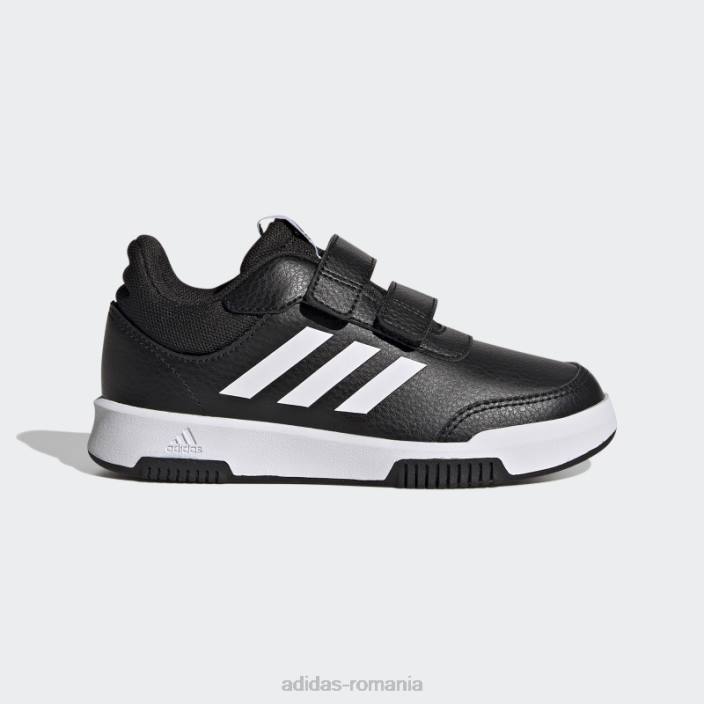 Adidas pantofi cu cârlig și buclă tensauri negre copii alb negru 2JBN17627