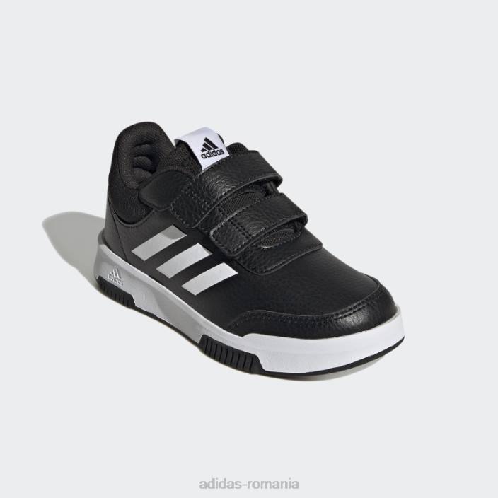 Adidas pantofi cu cârlig și buclă tensauri negre copii alb negru 2JBN17627