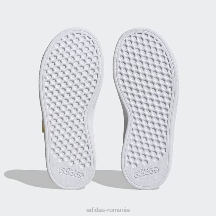 Adidas pantofi cu cârlig și buclă x disney grand court mickey alb fierbinte copii alb/negru/stacojiu 2JBN17958