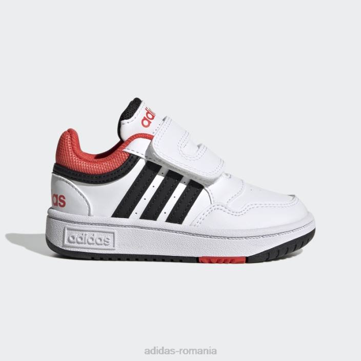 Adidas pantofi cu cercuri albe copii alb/negru/rosu 2JBN17753