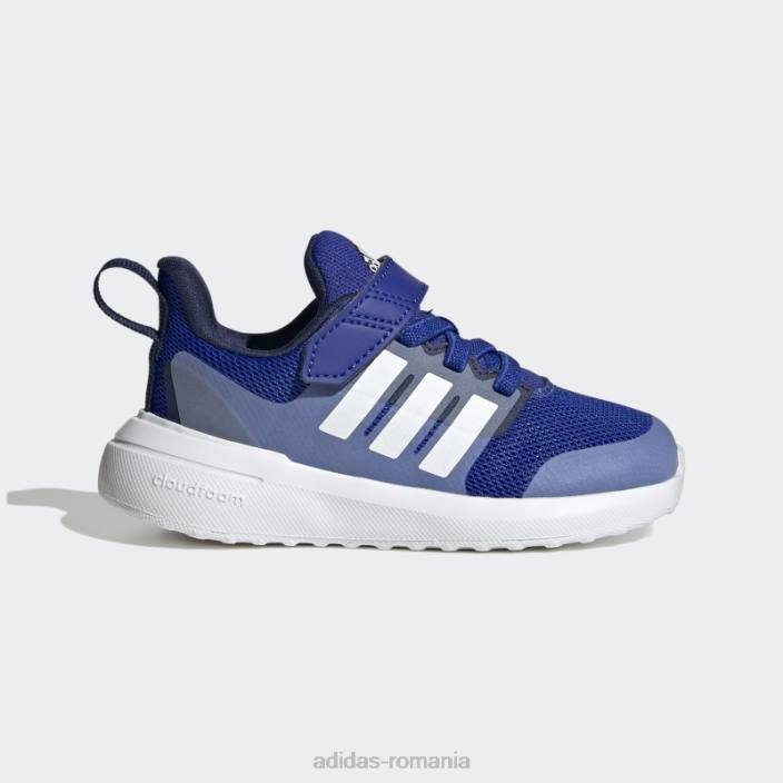 Adidas pantofi cu curea de sus cu dantela elastica fortarun 2.0 cloudfoam albastru copii albastru alb 2JBN11306