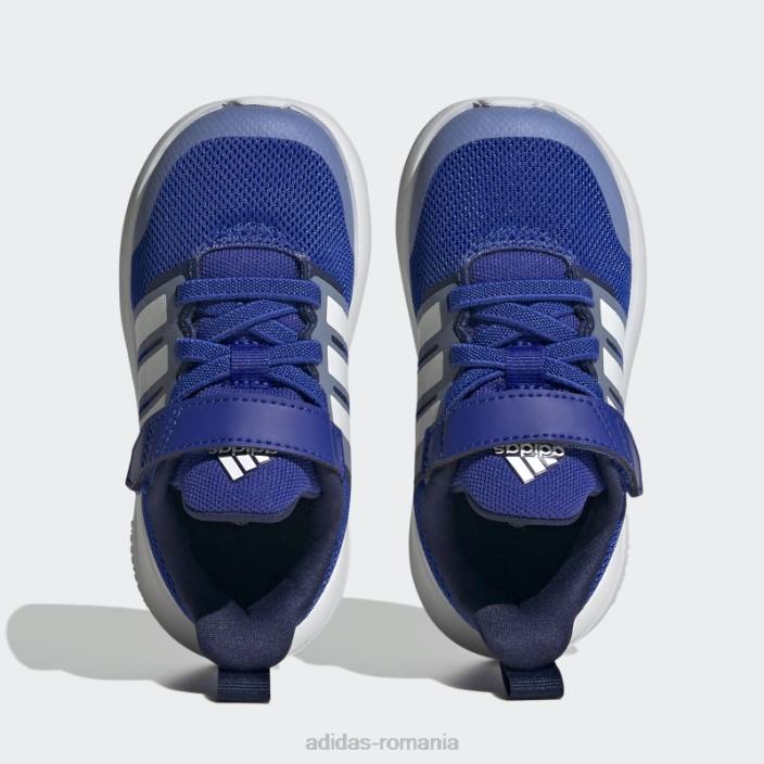 Adidas pantofi cu curea de sus cu dantela elastica fortarun 2.0 cloudfoam albastru copii albastru alb 2JBN11306