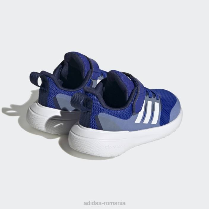 Adidas pantofi cu curea de sus cu dantela elastica fortarun 2.0 cloudfoam albastru copii albastru alb 2JBN11306