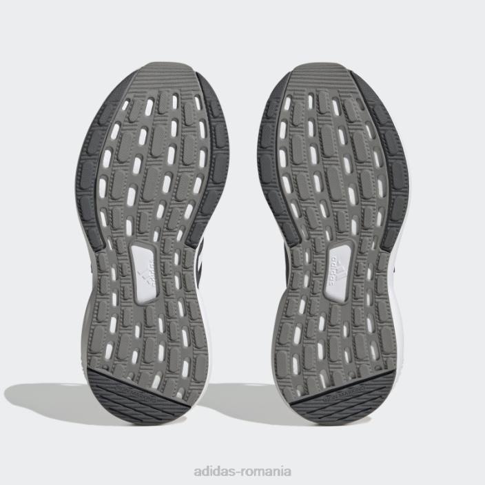 Adidas pantofi cu curea de sus din dantela elastica rapidasport bounce gri copii gri/alb 2JBN17959