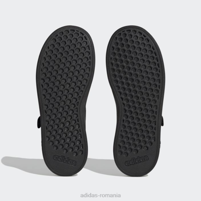 Adidas pantofi cu dantelă elastică grand Court și cu curea superioară gri copii gri inchis 2JBN17614