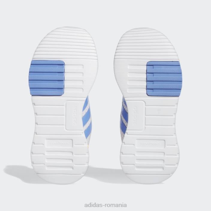 Adidas pantofi de alergare dash grey racer tr21 lifestyle din dantela copii gri liniuță/alb/roz fascicul 2JBN11296