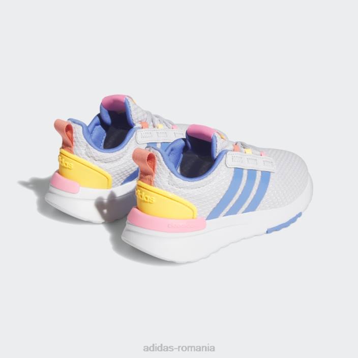 Adidas pantofi de alergare dash grey racer tr21 lifestyle din dantela copii gri liniuță/alb/roz fascicul 2JBN11296