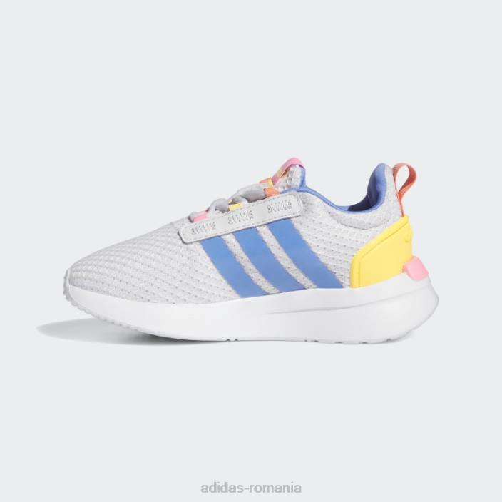 Adidas pantofi de alergare dash grey racer tr21 lifestyle din dantela copii gri liniuță/alb/roz fascicul 2JBN11296