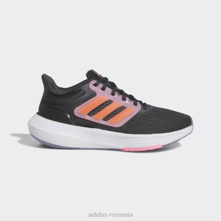 Adidas pantofi de alergare sport carbon ultrabounce din dantelă copii carbon/portocaliu/roz fascicul 2JBN11218
