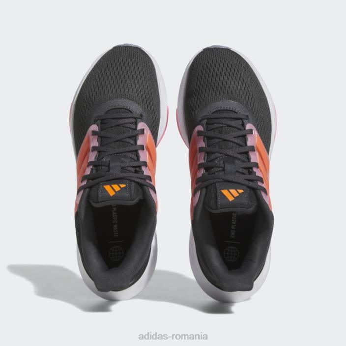 Adidas pantofi de alergare sport carbon ultrabounce din dantelă copii carbon/portocaliu/roz fascicul 2JBN11218