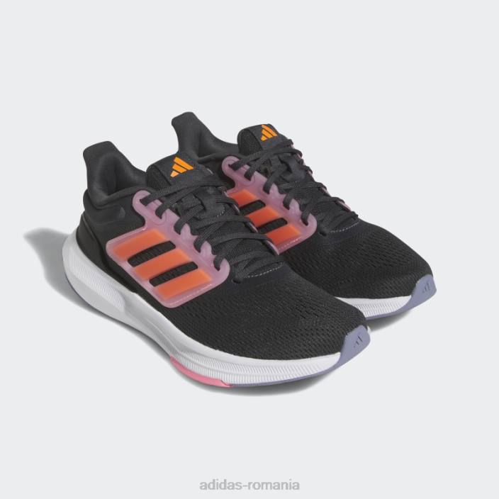 Adidas pantofi de alergare sport carbon ultrabounce din dantelă copii carbon/portocaliu/roz fascicul 2JBN11218