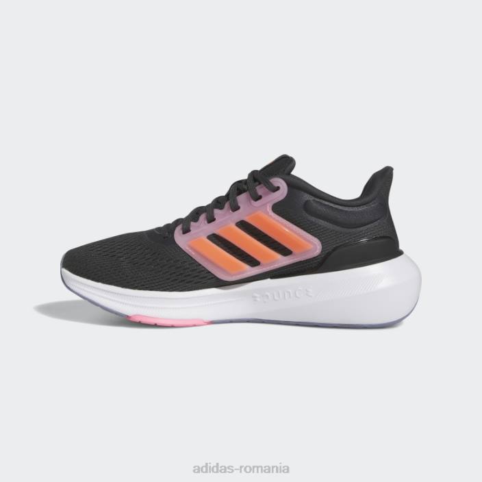 Adidas pantofi de alergare sport carbon ultrabounce din dantelă copii carbon/portocaliu/roz fascicul 2JBN11218