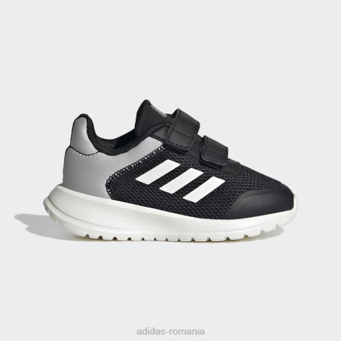 Adidas pantofi de alergare tensaur gri fierbinți copii negru/alb/gri 2JBN17642