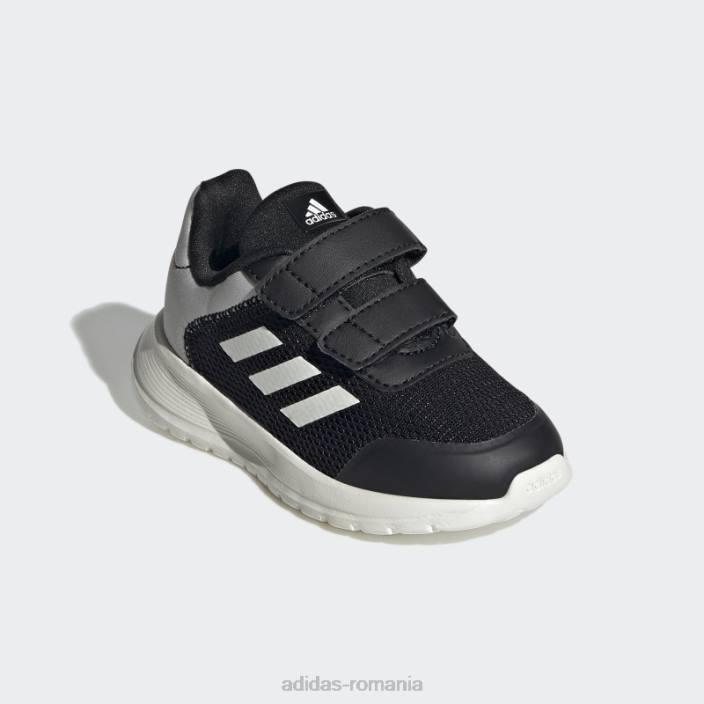 Adidas pantofi de alergare tensaur gri fierbinți copii negru/alb/gri 2JBN17642