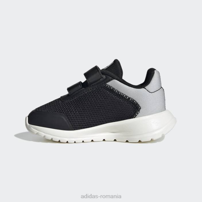 Adidas pantofi de alergare tensaur gri fierbinți copii negru/alb/gri 2JBN17642