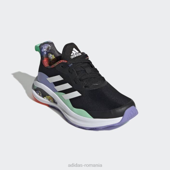 Adidas pantofi de alergat cu dantela fortarun neagra copii negru/alb/mentă 2JBN18131