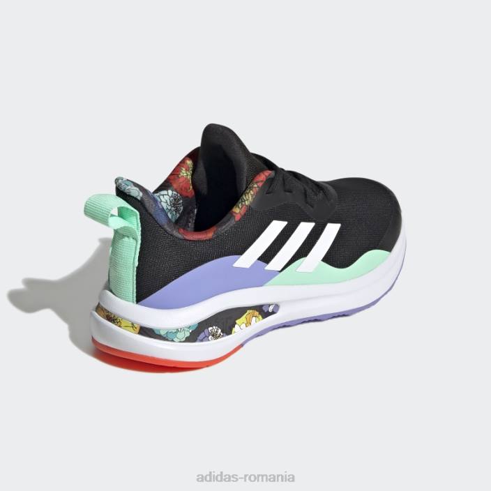 Adidas pantofi de alergat cu dantela fortarun neagra copii negru/alb/mentă 2JBN18131