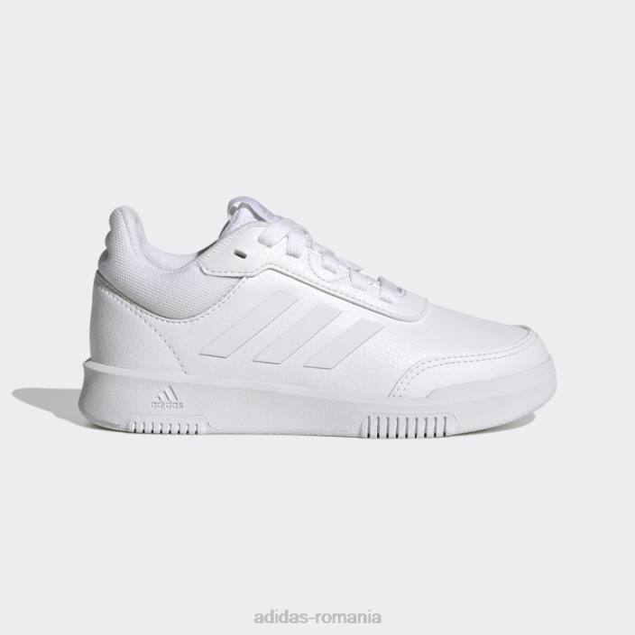 Adidas pantofi de antrenament sport tensaur alb din dantela copii alb/gri 2JBN17693
