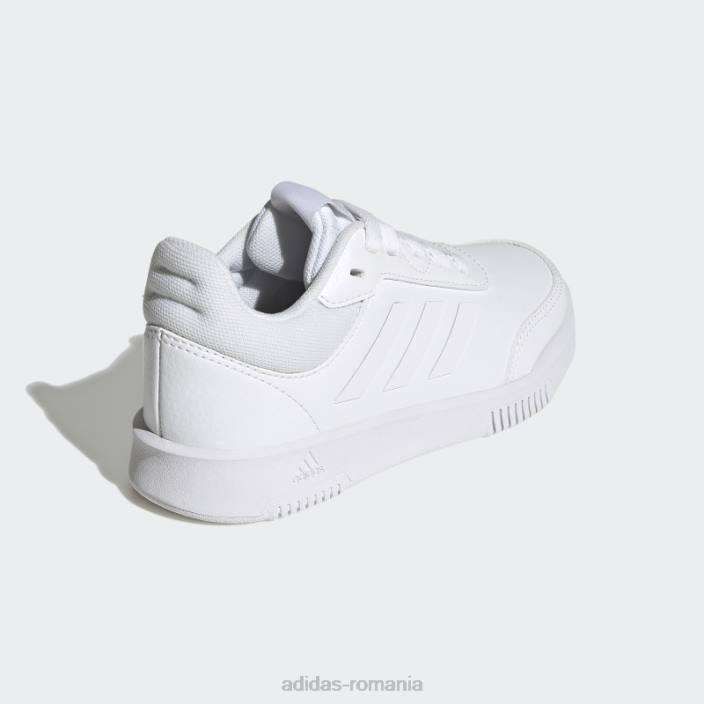 Adidas pantofi de antrenament sport tensaur alb din dantela copii alb/gri 2JBN17693