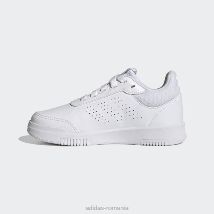 Adidas pantofi de antrenament sport tensaur alb din dantela copii alb/gri 2JBN17693