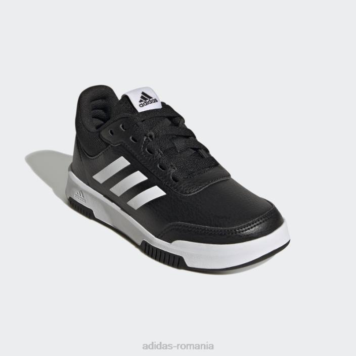 Adidas pantofi de dantelă de antrenament sport tensaur alb copii alb negru 2JBN17669
