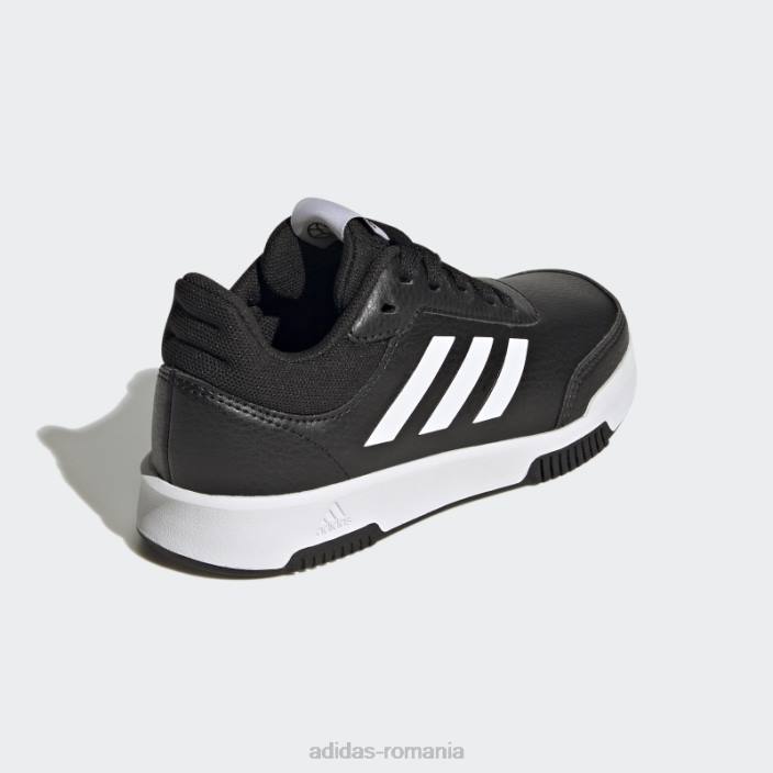 Adidas pantofi de dantelă de antrenament sport tensaur alb copii alb negru 2JBN17669