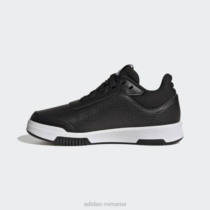 Adidas pantofi de dantelă de antrenament sport tensaur alb copii alb negru 2JBN17669