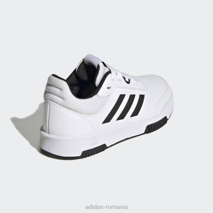 Adidas pantofi de dantelă de antrenament sport tensaur alb copii alb negru 2JBN17762