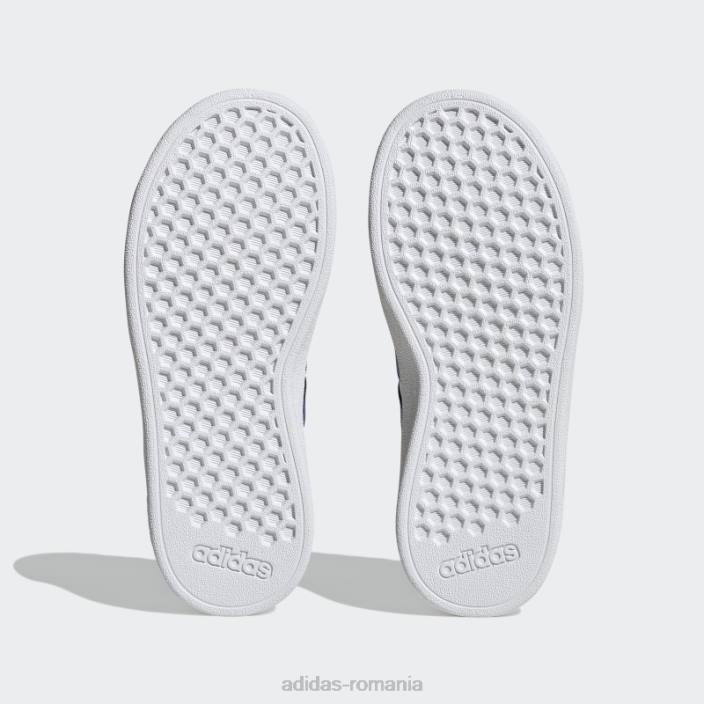 Adidas pantofi de tenis grand court lifestyle cu șireturi alb adidas copii alb/albastru 2JBN11262