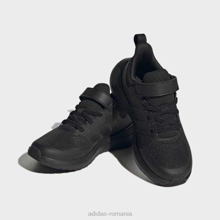 Adidas pantofi din carbon fortarun 2.0 cloudfoam cu dantelă elastică copii negru/carbon 2JBN11290