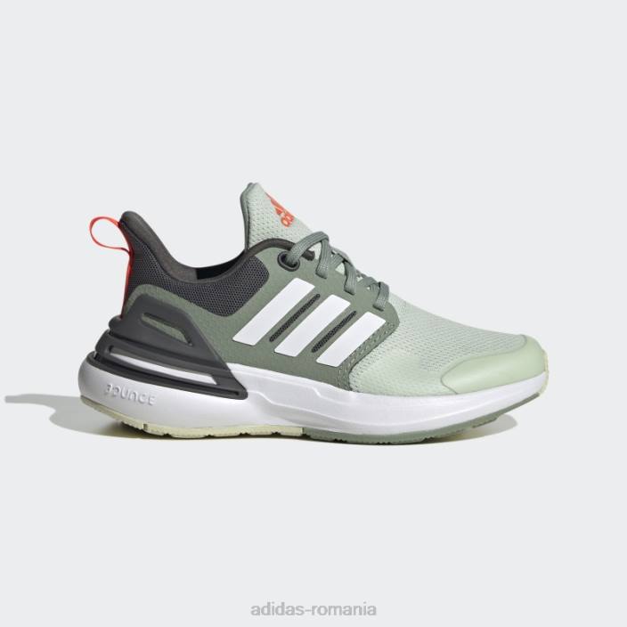 Adidas pantofi din dantela rapidasport bounce verzi adidas copii verde/argintiu verde/alb 2JBN17724