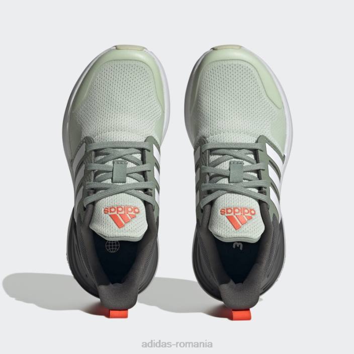 Adidas pantofi din dantela rapidasport bounce verzi adidas copii verde/argintiu verde/alb 2JBN17724