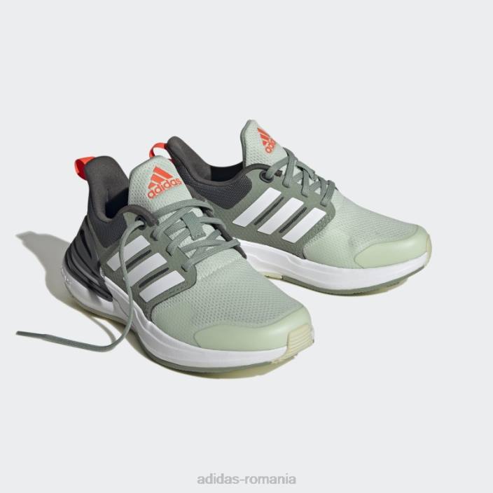Adidas pantofi din dantela rapidasport bounce verzi adidas copii verde/argintiu verde/alb 2JBN17724