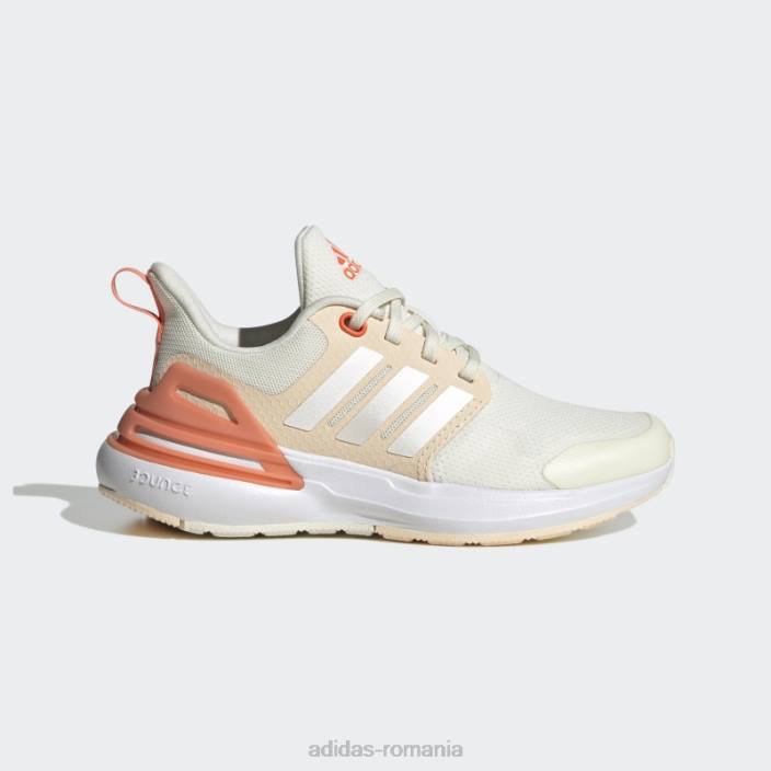 Adidas pantofi din dantela rapidasport bounce zero metalic copii alb/zero metalic/rosu 2JBN3575