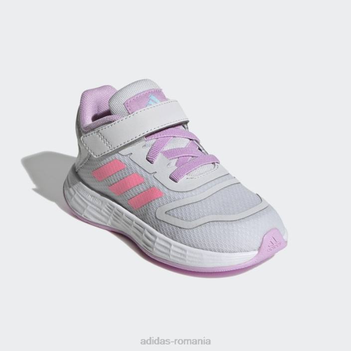 Adidas pantofi duramo 10 dash gri copii gri liniuță/roz fascicul/liliac 2JBN11348