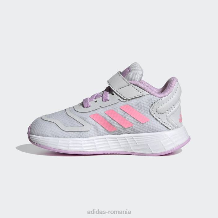 Adidas pantofi duramo 10 dash gri copii gri liniuță/roz fascicul/liliac 2JBN11348